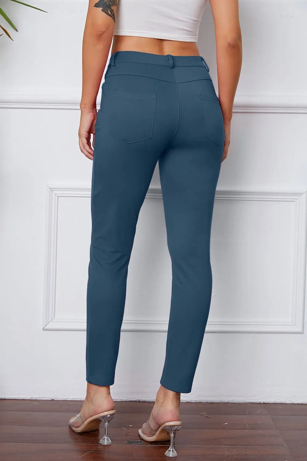 Stretchy Rayon Blend Pants - Pants