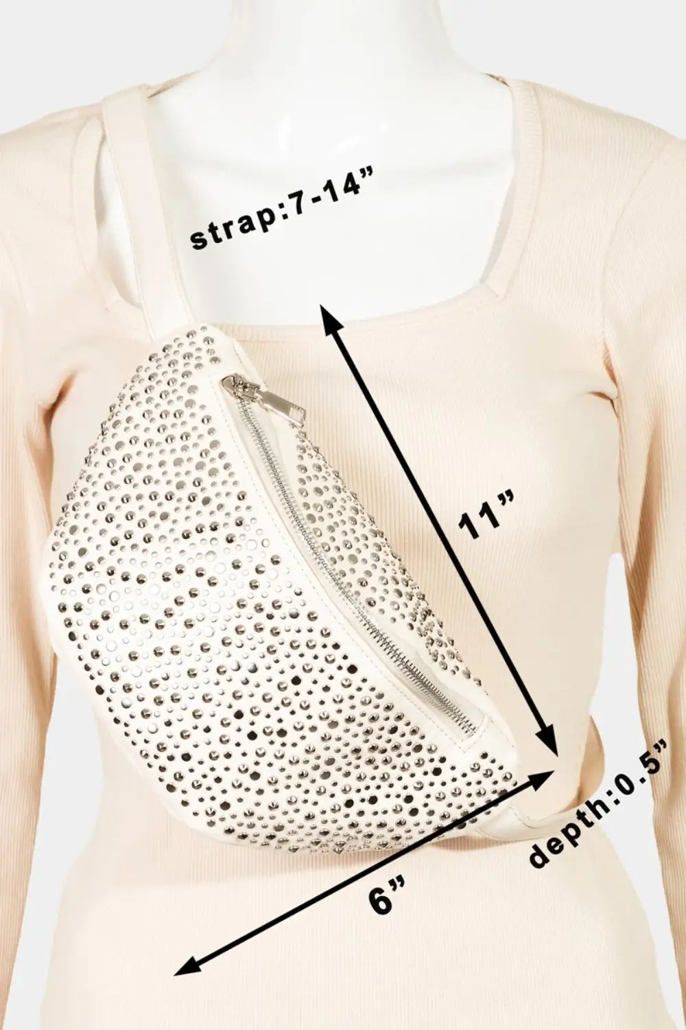 Fame Studded Crossbody Bag - Eclectage