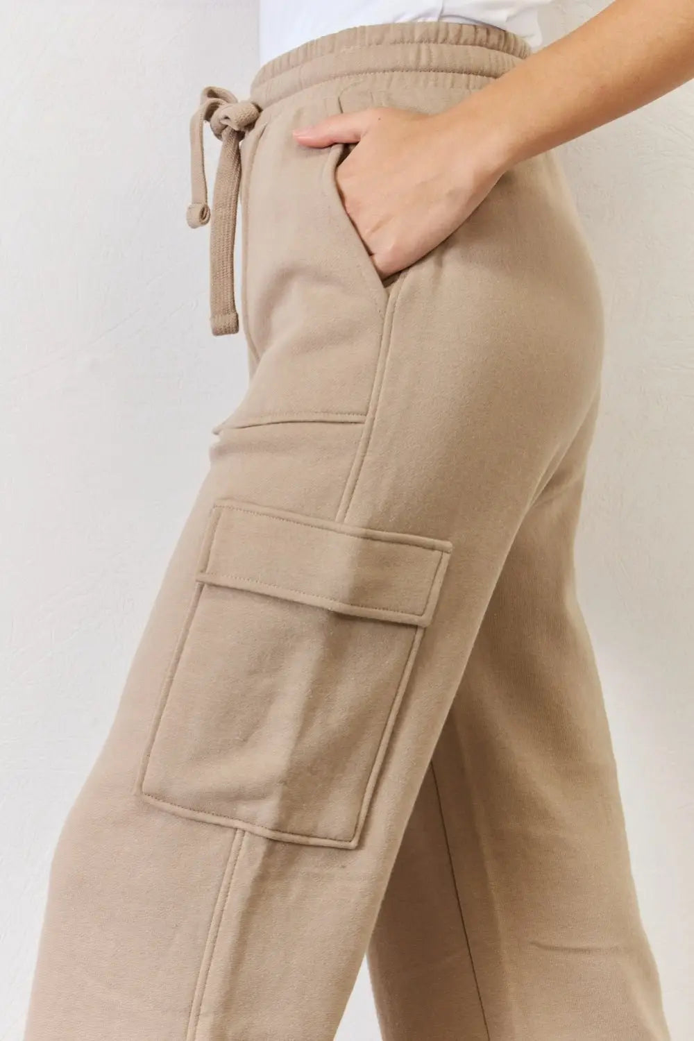 Tan High Waist Cargo Pants - Cargo Pants