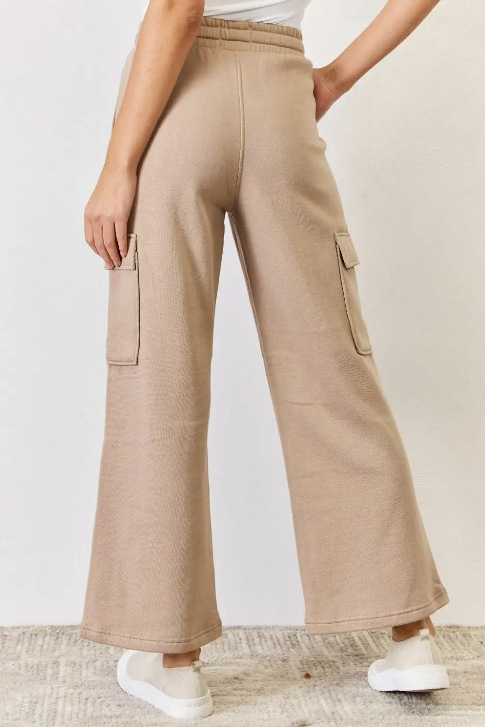 Tan High Waist Cargo Pants - Cargo Pants