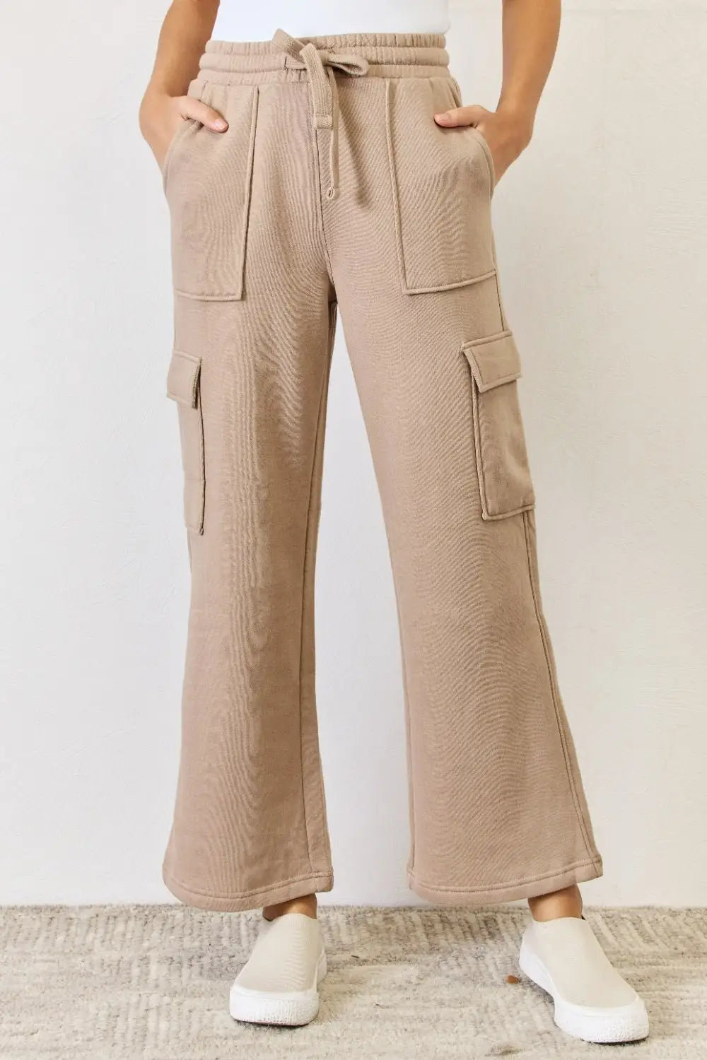 Tan High Waist Cargo Pants - Cargo Pants