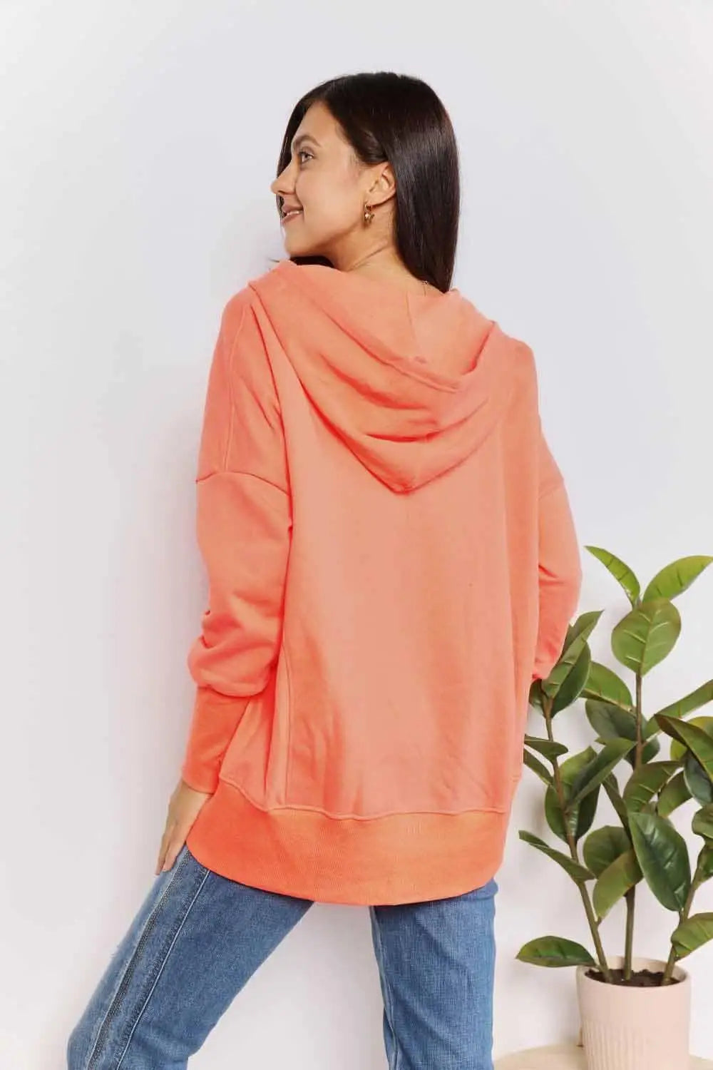 Tangerine Quarter - Snap Hoodie - Hoodies