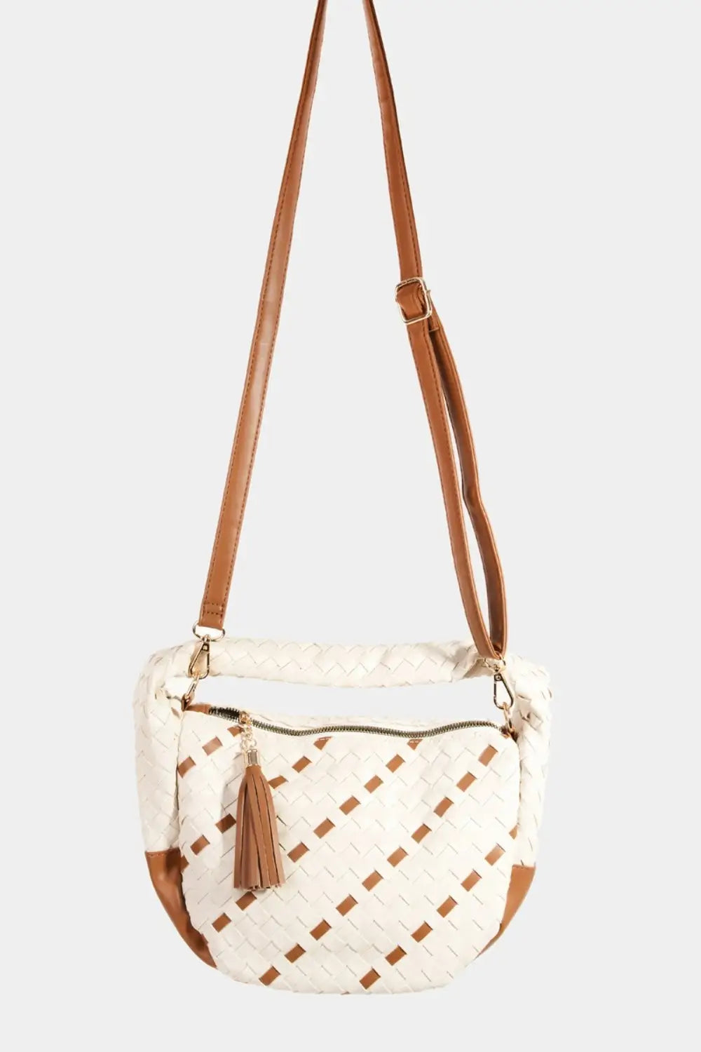 Tassel Detail Semi Circle Bag - Eclectage