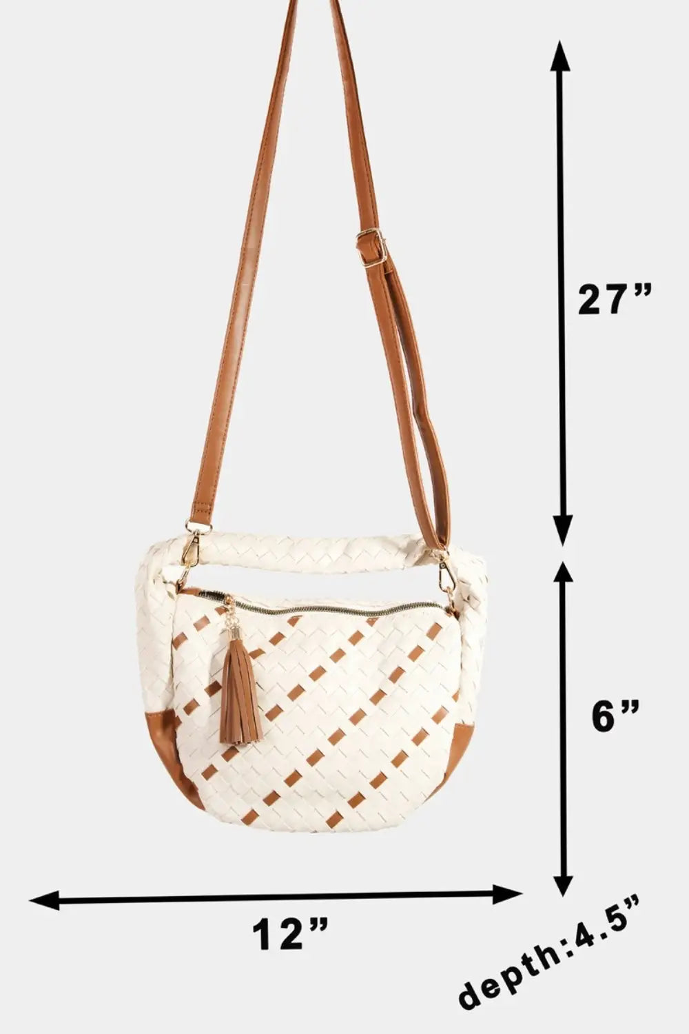 Tassel Detail Semi Circle Bag - Eclectage