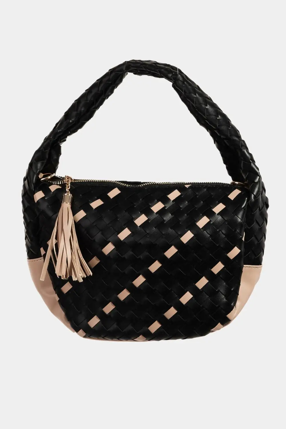 Tassel Detail Semi Circle Bag - Eclectage