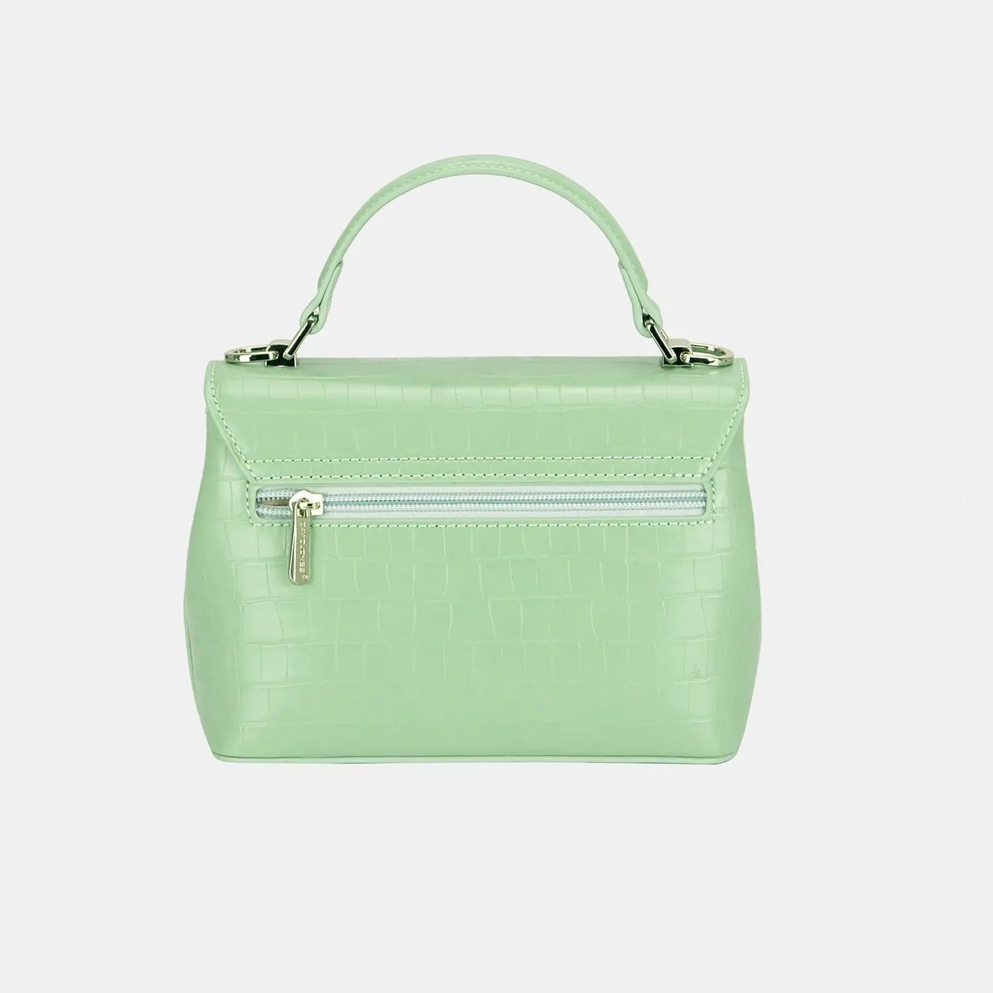 Texture PU Leather Handbag - Handbags