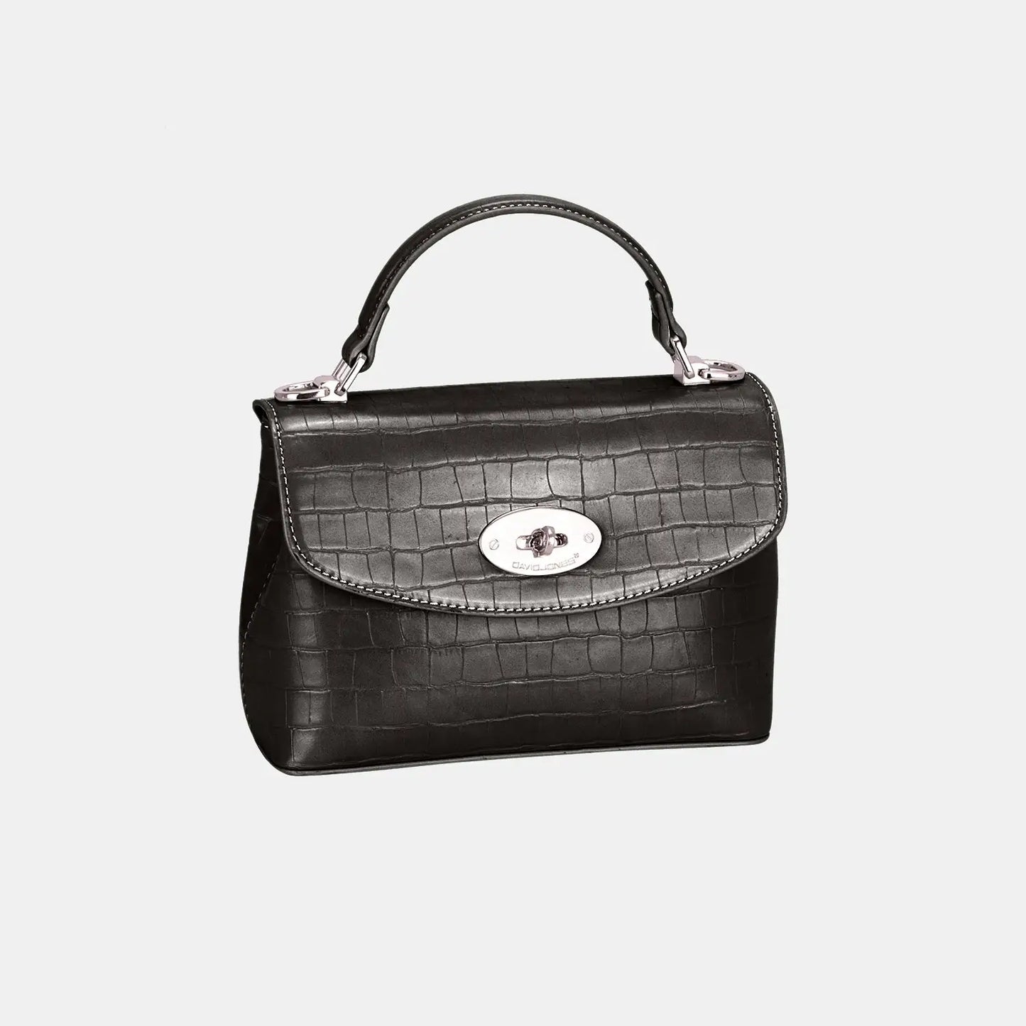 Texture PU Leather Handbag - Handbags