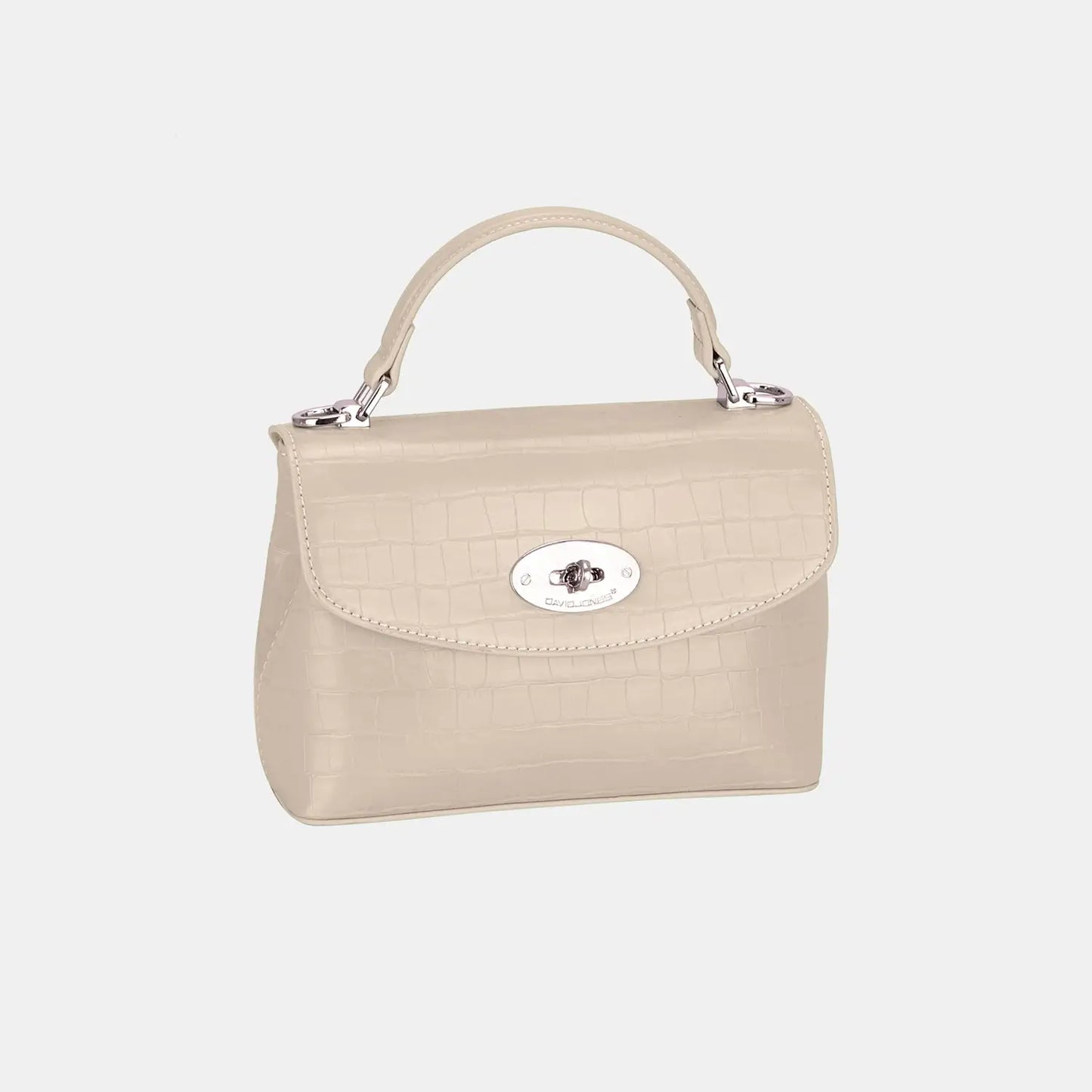 Texture PU Leather Handbag - Handbags