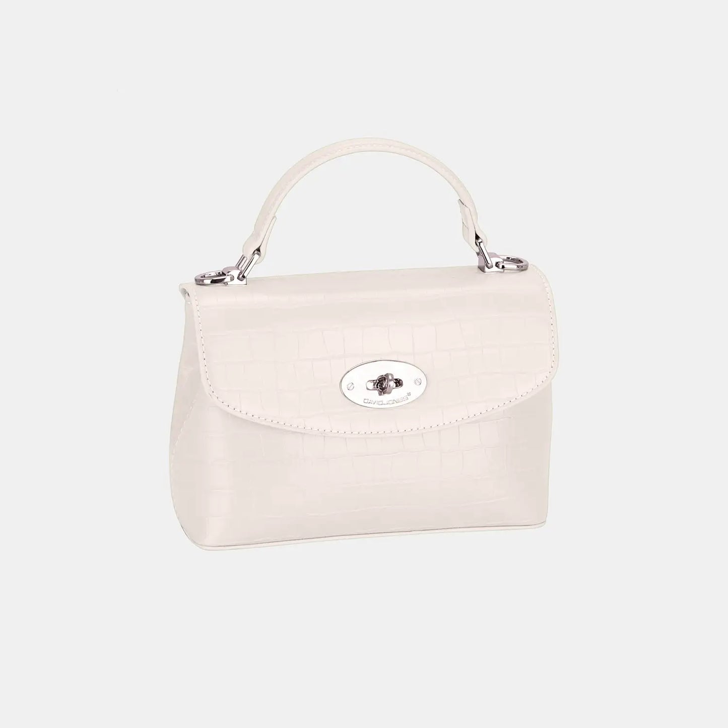 Texture PU Leather Handbag - Handbags