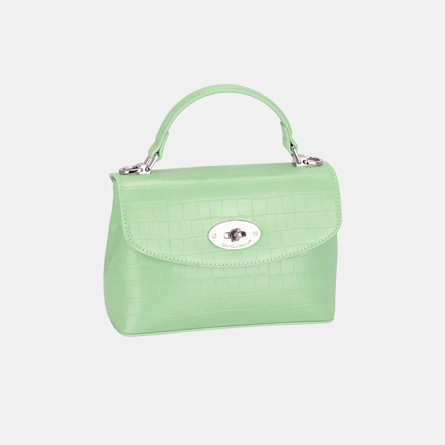 Texture PU Leather Handbag - Handbags