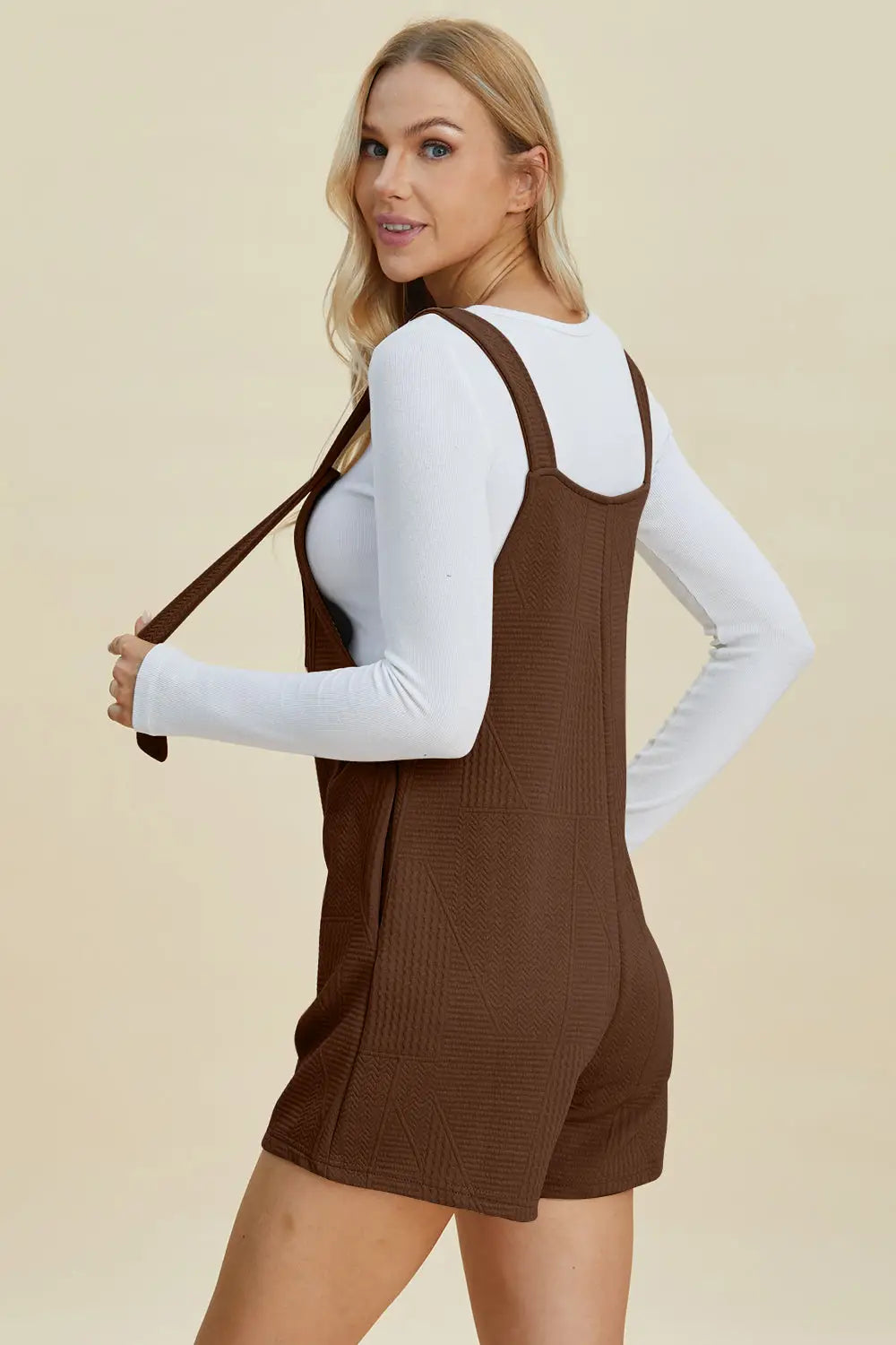 Texture Sleeveless Romper - Eclectage