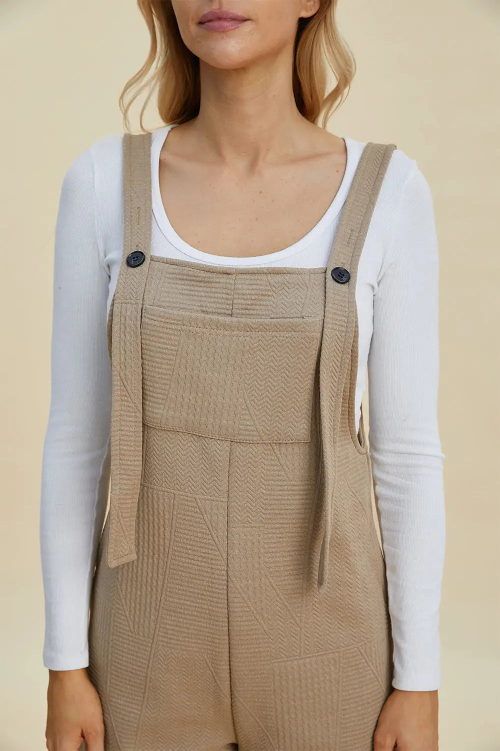 Texture Sleeveless Romper - Eclectage