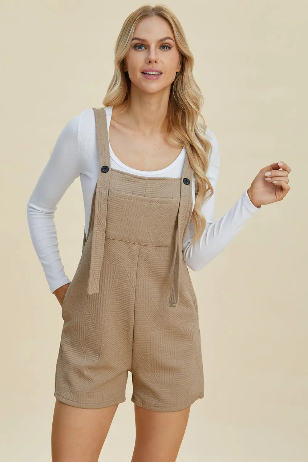 Texture Sleeveless Romper - Eclectage
