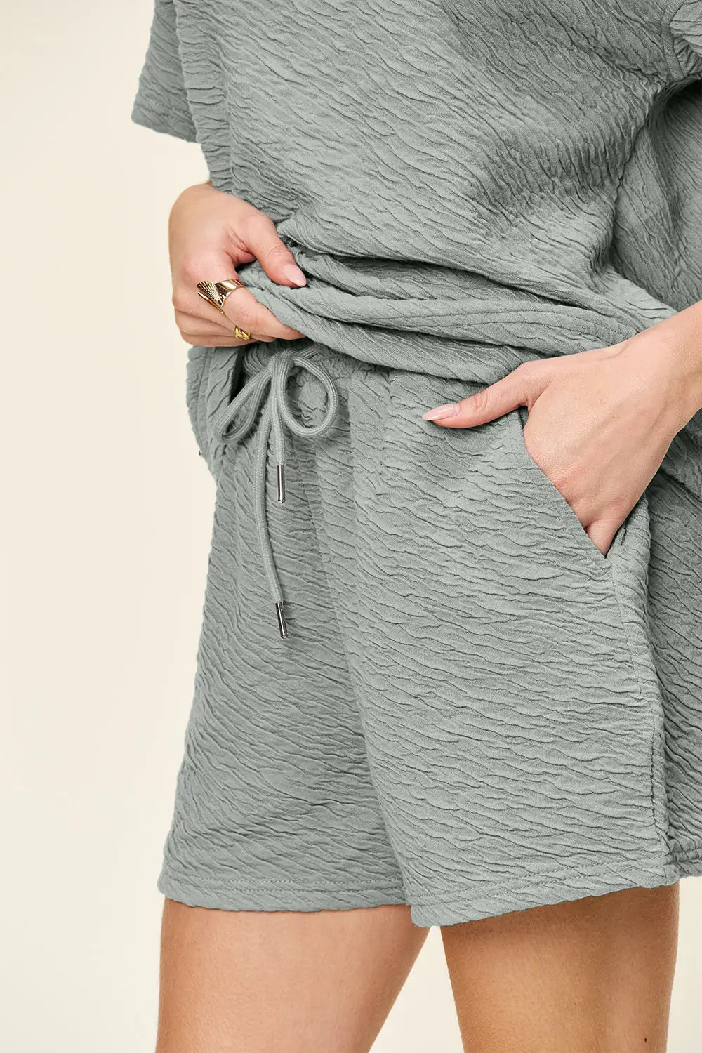 Texture T-Shirt and Shorts Set - Eclectage