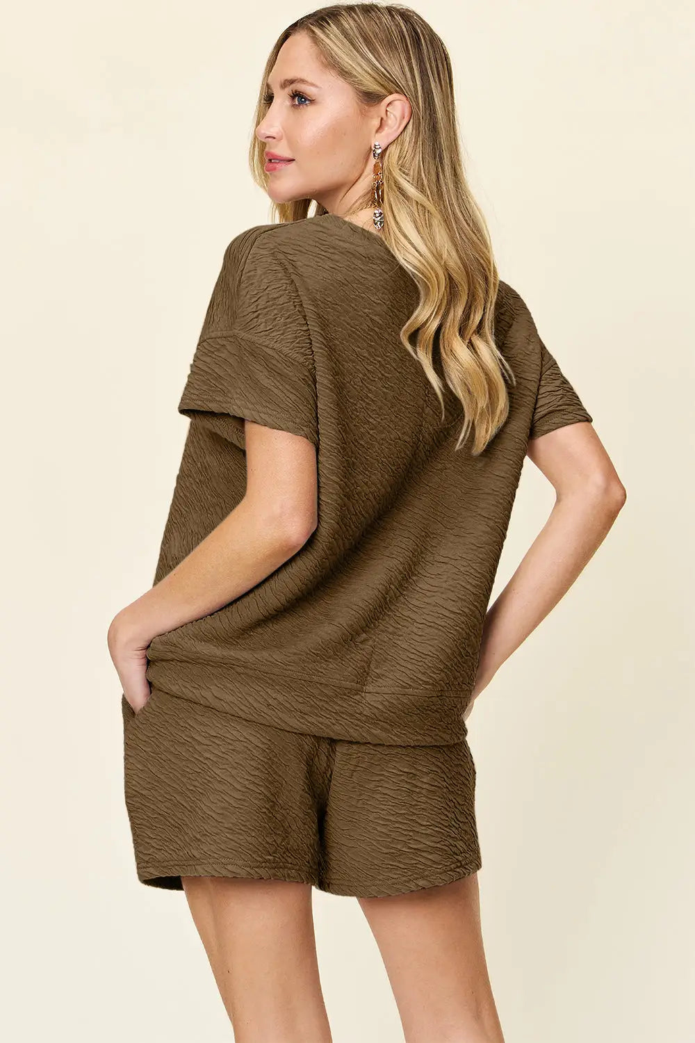 Texture T-Shirt and Shorts Set - Eclectage