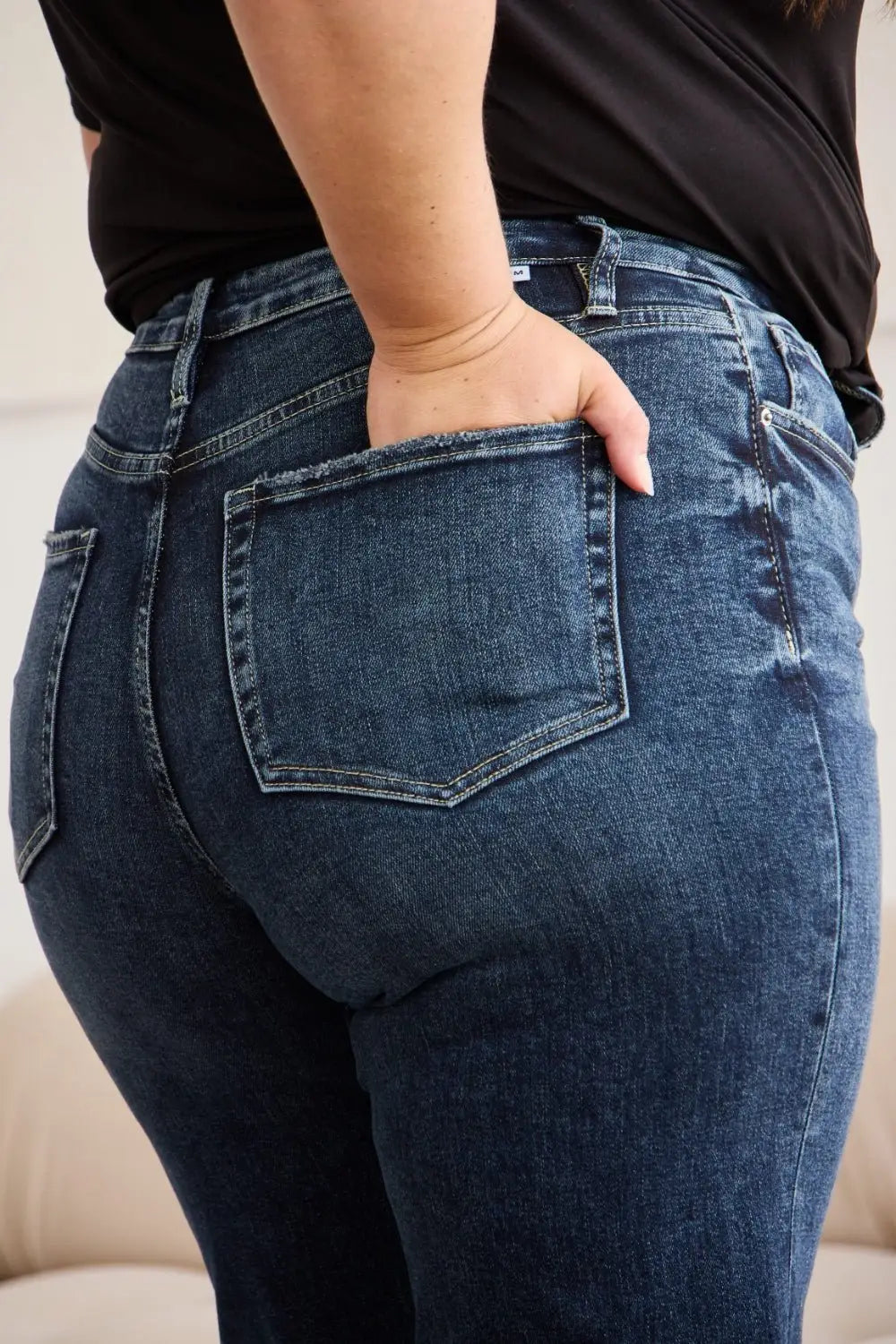 Tummy Control Dark Jeans - Jeans