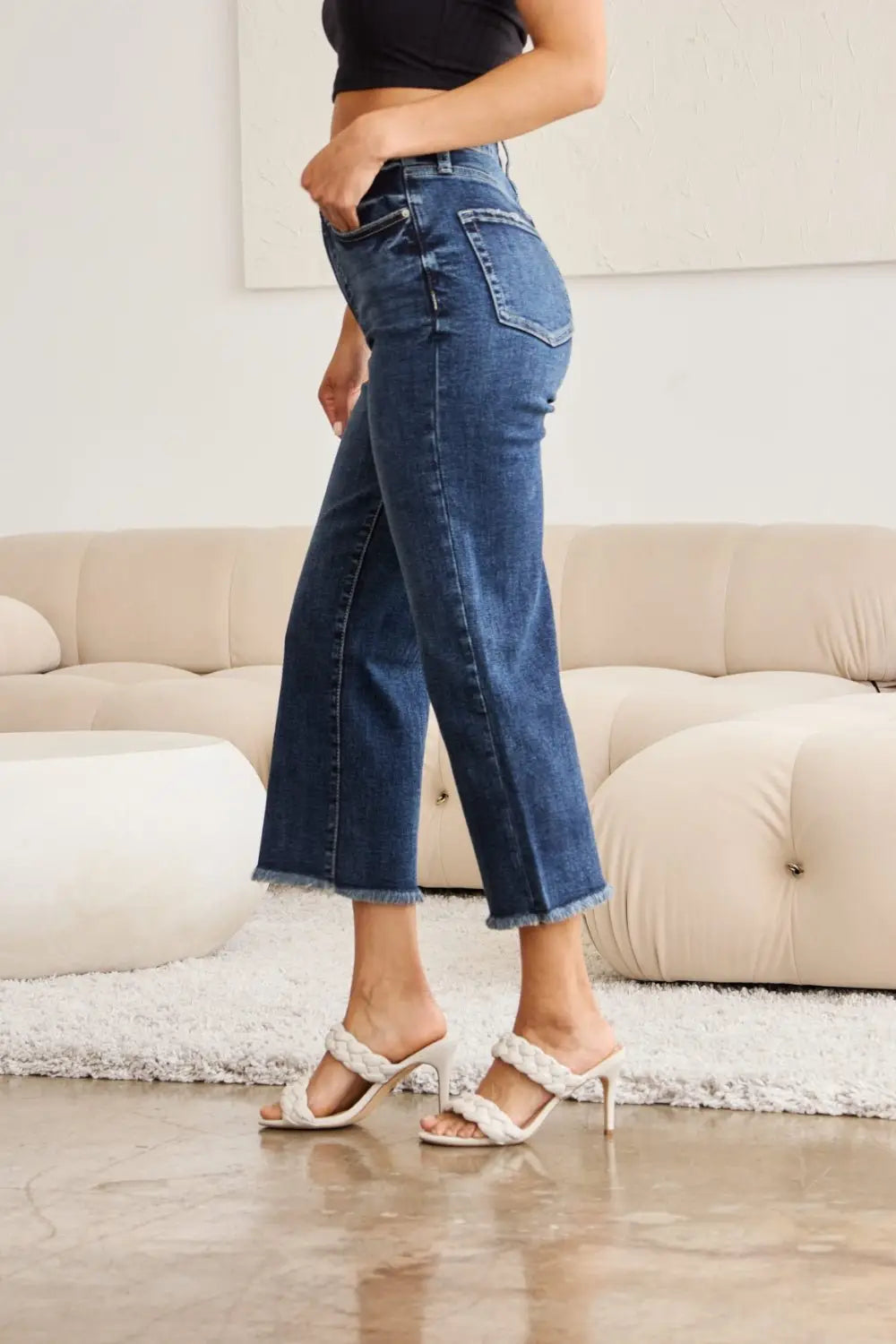 Tummy Control Dark Jeans - Jeans