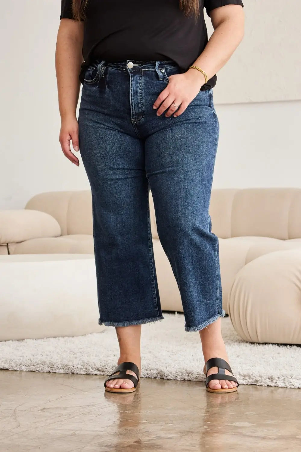 Tummy Control Dark Jeans - Jeans