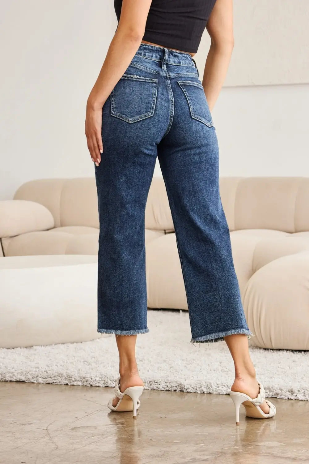 Tummy Control Dark Jeans - Jeans