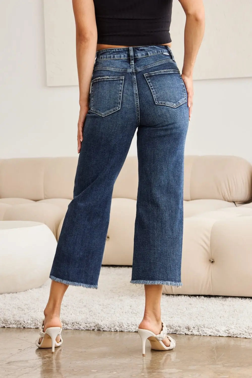Tummy Control Dark Jeans - Jeans