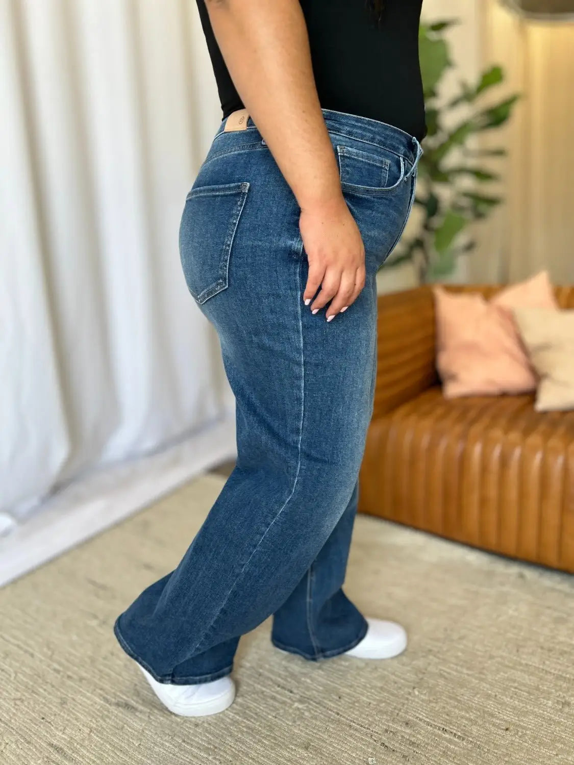 Tummy Control Wide Leg Jeans - Wide Leg Jeans
