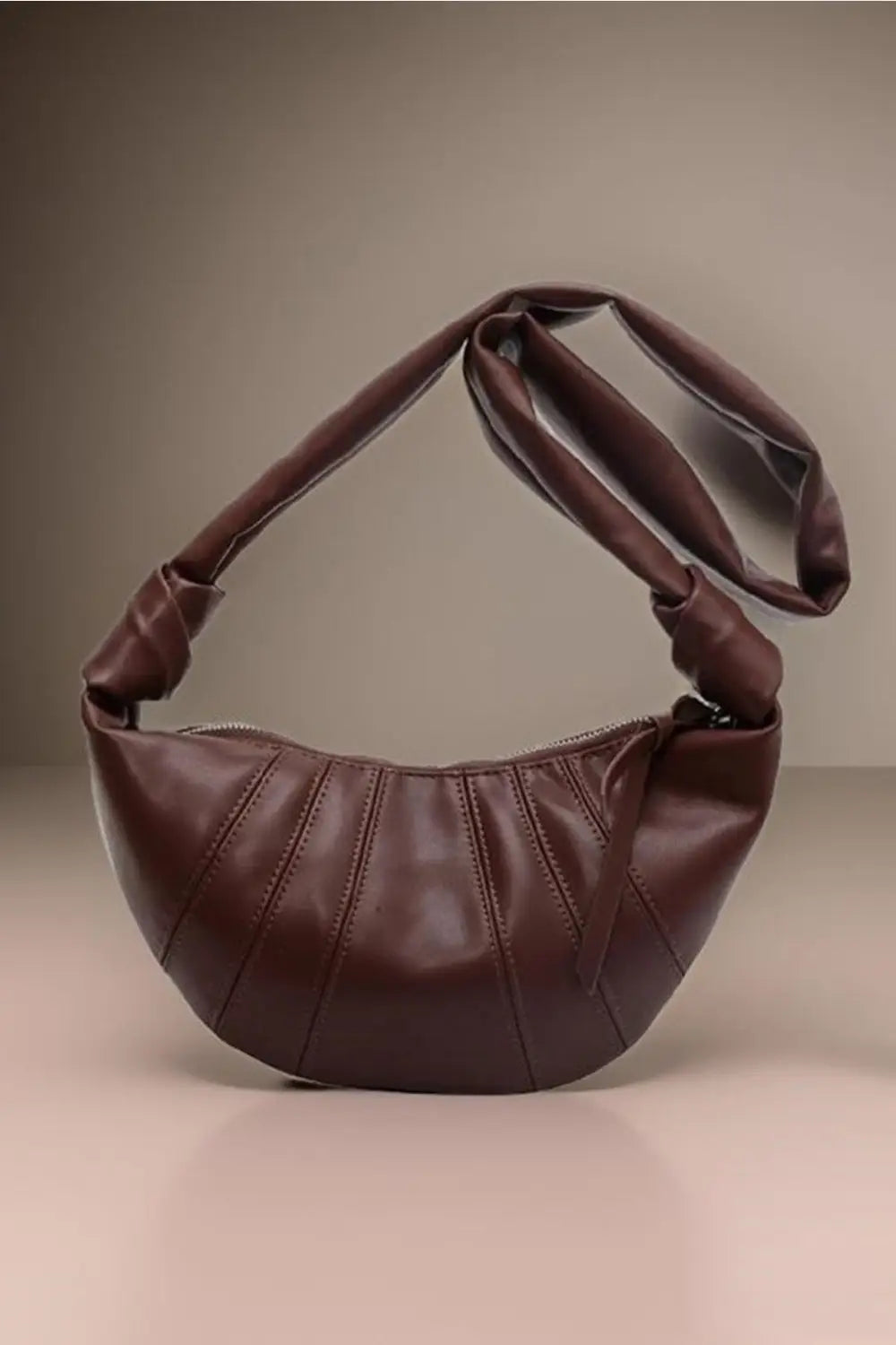 Vegan Leather Croissant Crossbody Bag - Eclectage