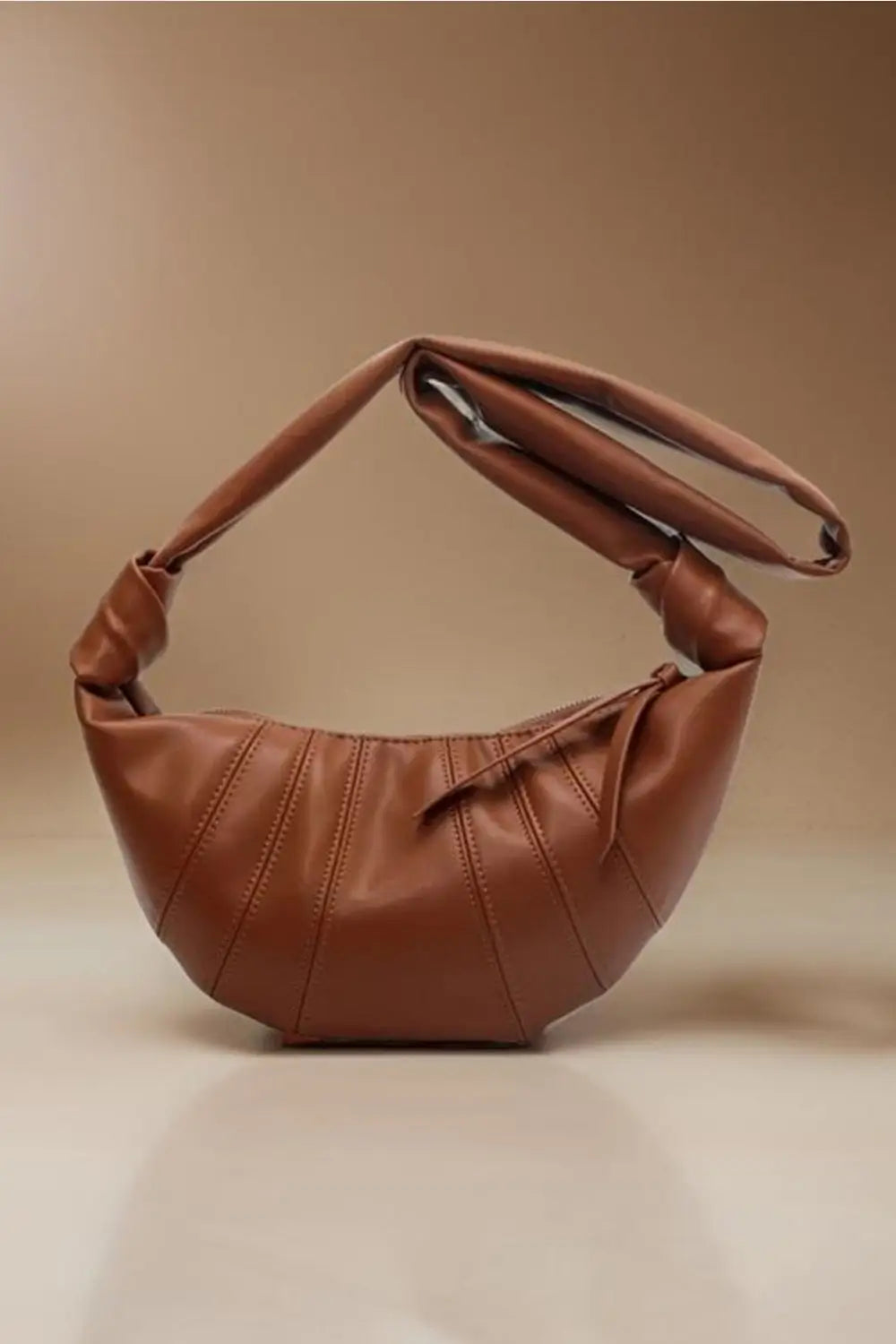 Vegan Leather Croissant Crossbody Bag - Eclectage