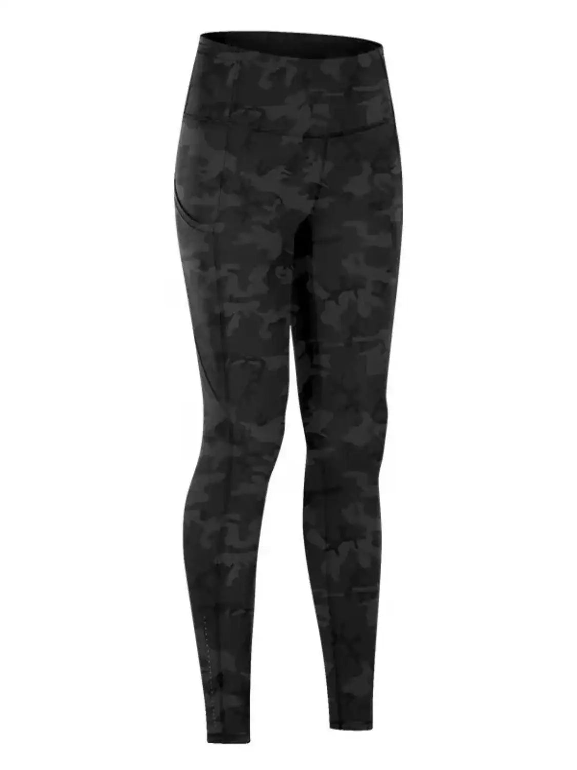 Wide Waistband Sports Leggings - Leggings