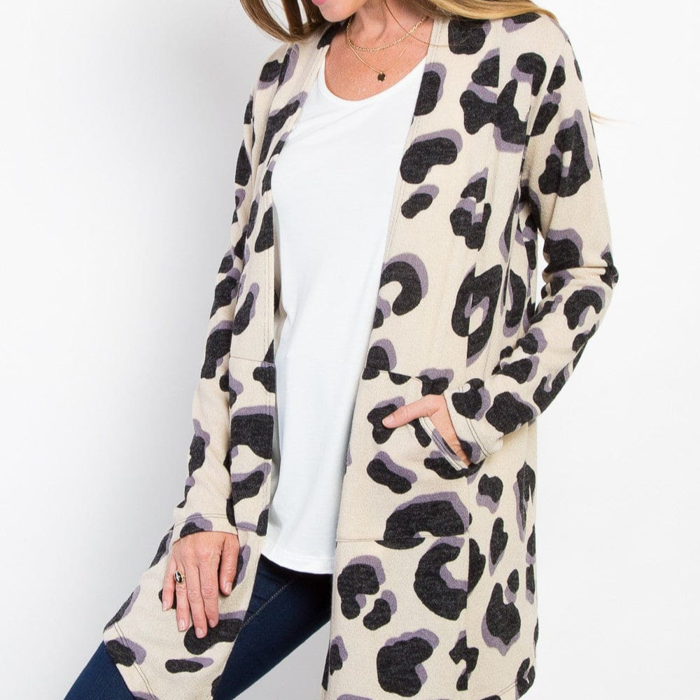 Leopard Print Cardigans - Eclectage