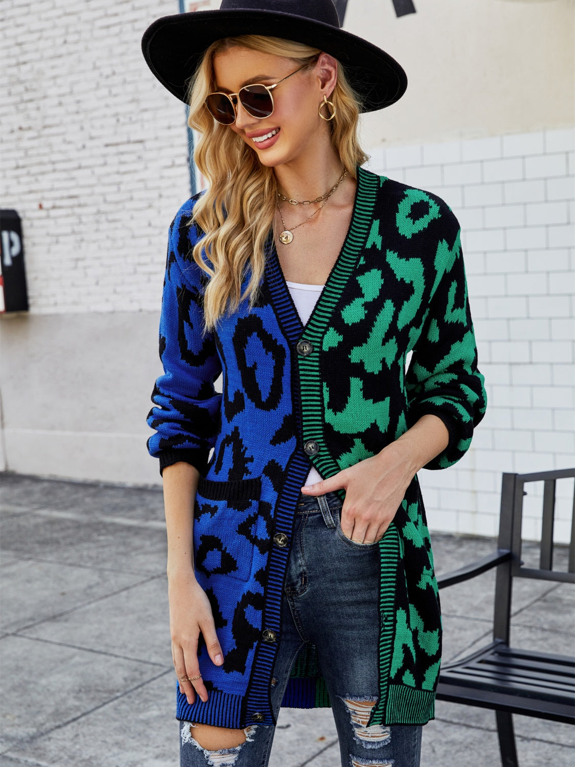 Leopard Button Down Longline Cardigan - Eclectage