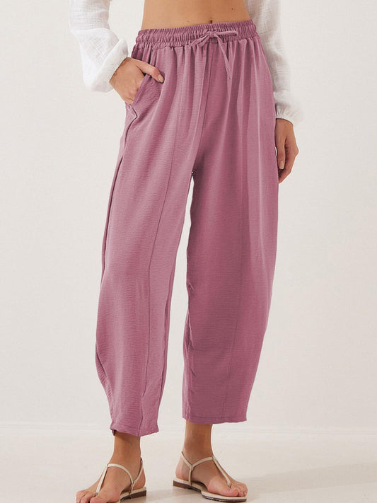 Cropped Jogger Pants - Eclectage