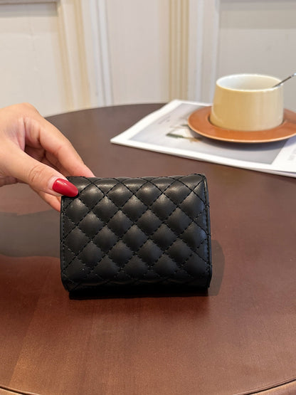 Faux Leather Mini Solid Color Wallet - Eclectage