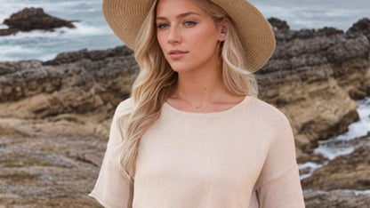 Short Sleeve Sweater and Shorts Set - Eclectage