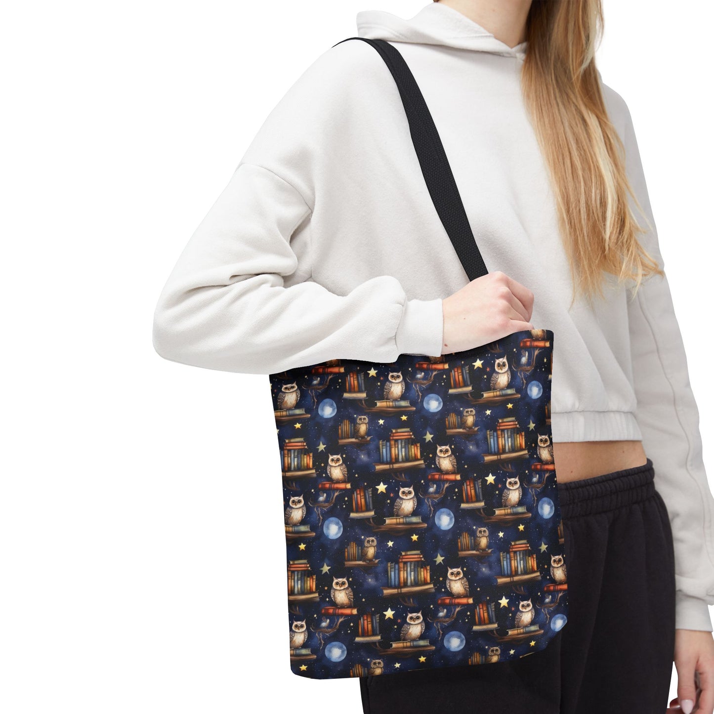 Owls and Books Tote Bag