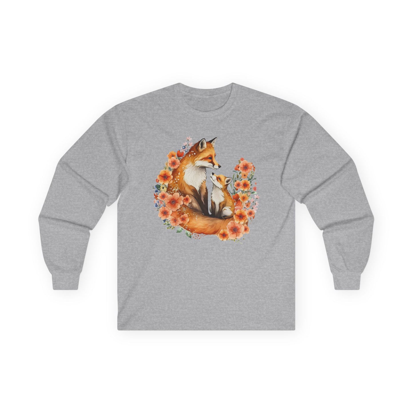 Fox Mom and Baby Long Sleeve T-Shirt