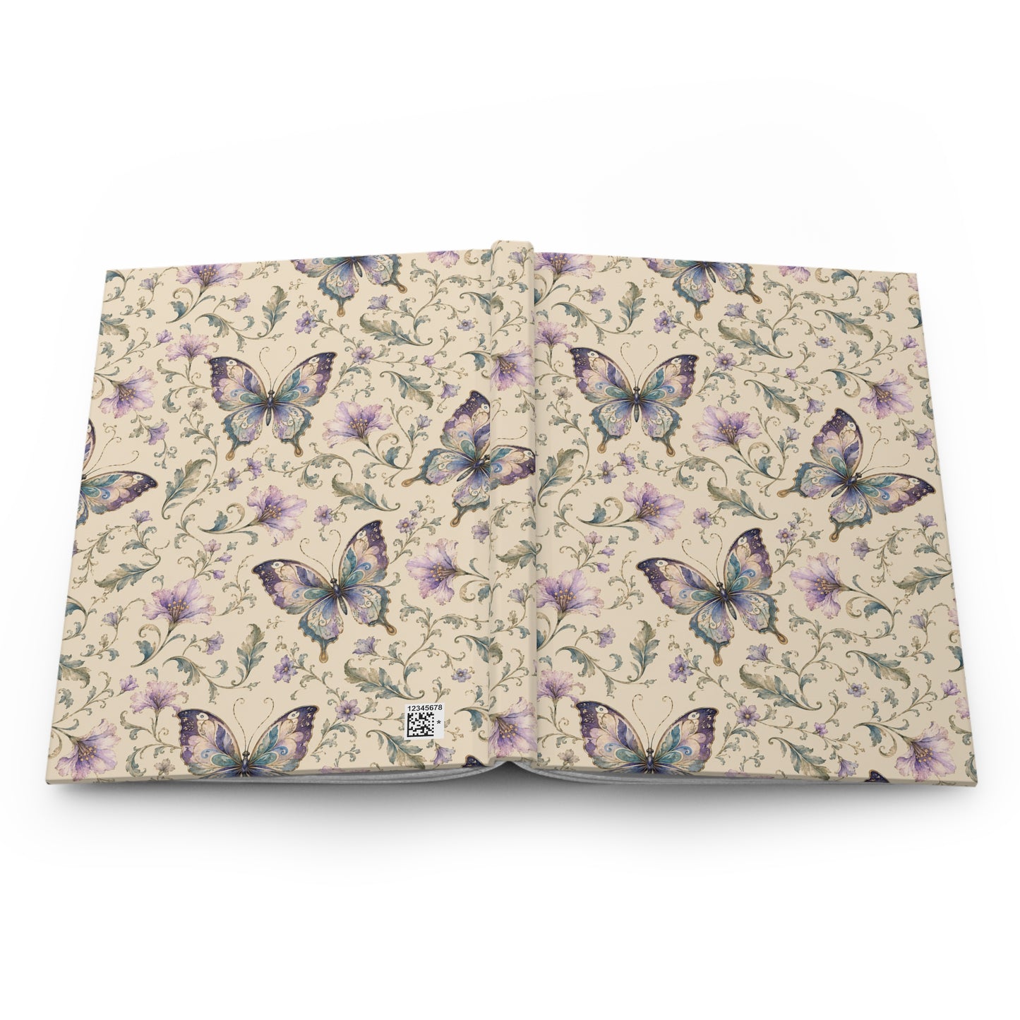 Butterfly Floral Hardcover Lined Journal