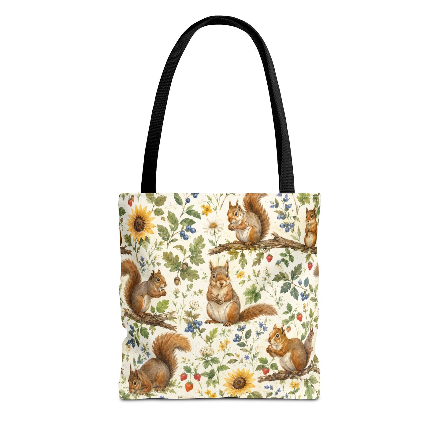 Watercolor Squirrels Woodland Tote Bag