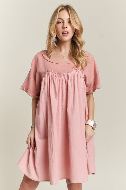 Half Sleeve Babydoll Dress - Eclectage