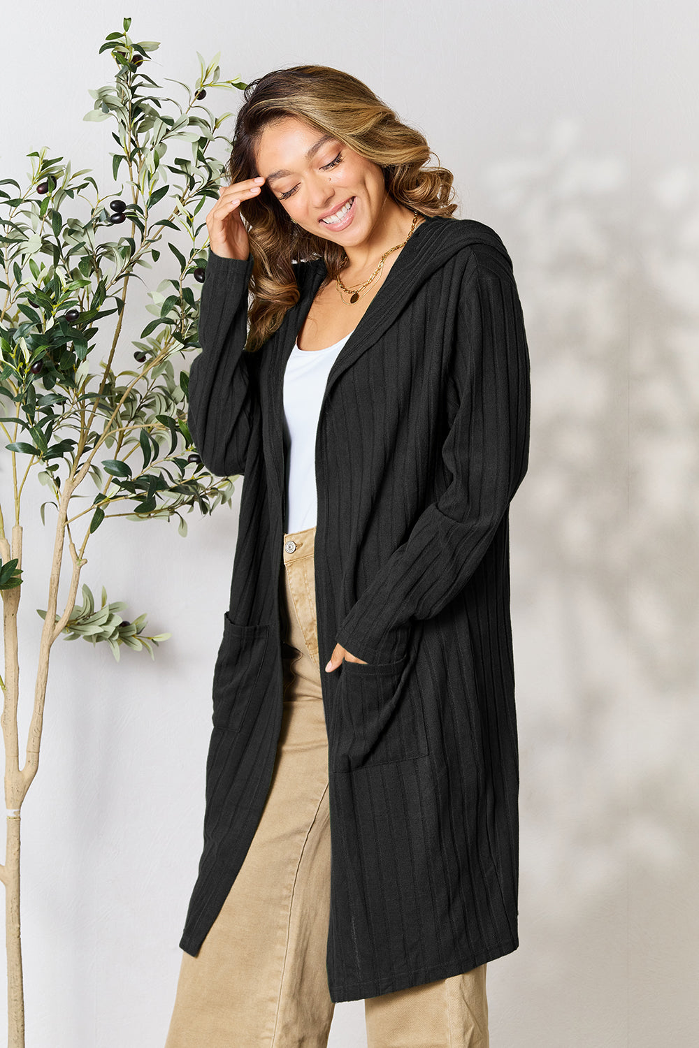 Hooded Long Cardigan - Eclectage