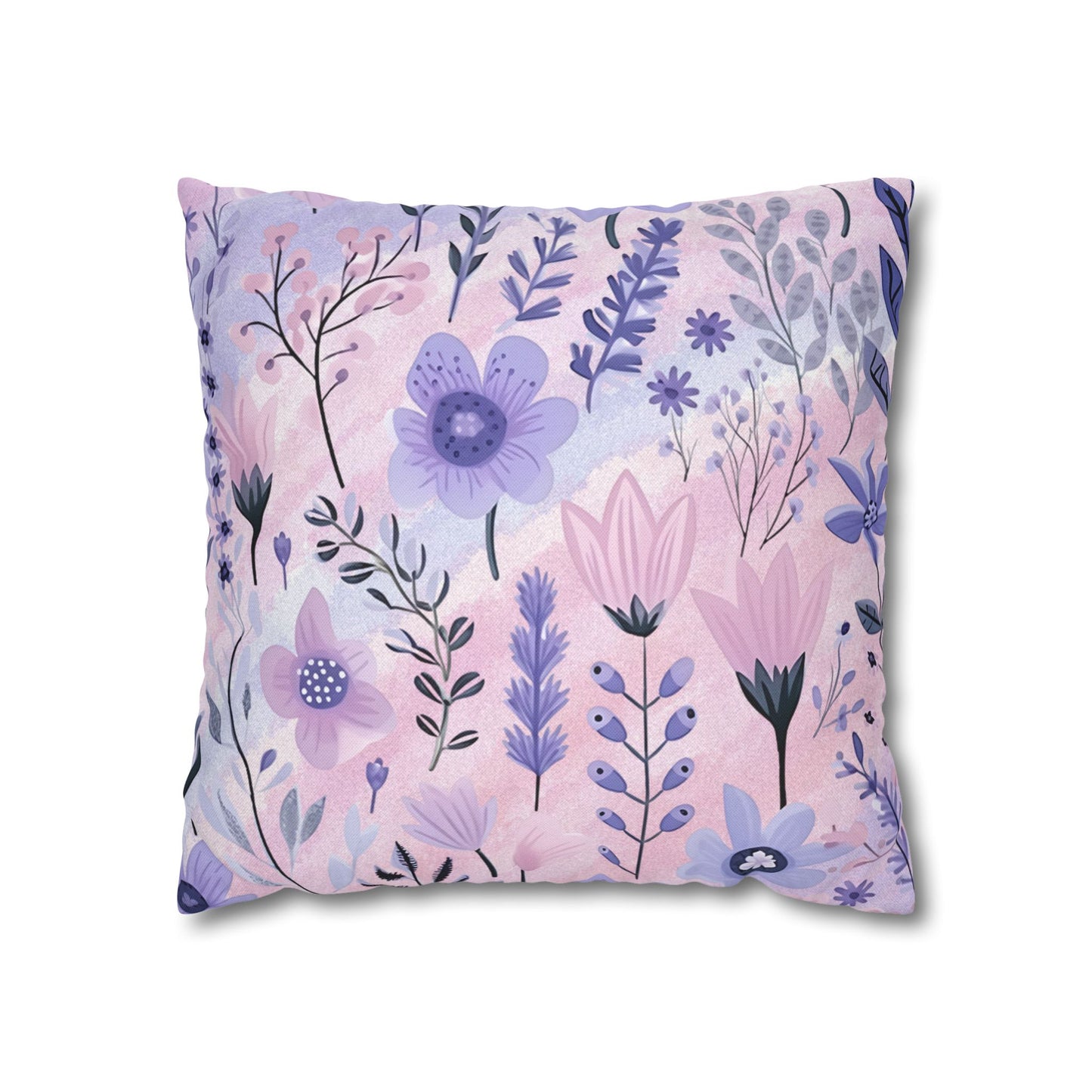 Watercolor Wildflower Pastel Pillow Cover