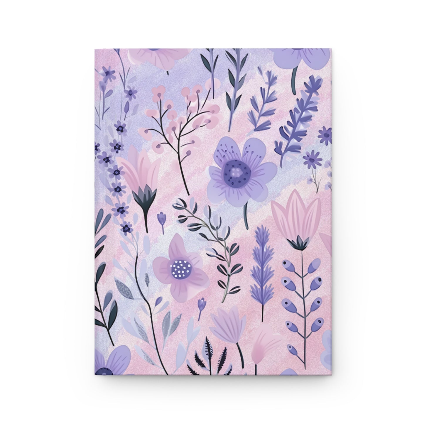 Watercolor Folk Floral Lined Hardcover Journal