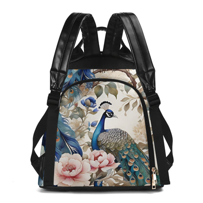 Peacock Chinoiserie Anti-theft Backpack