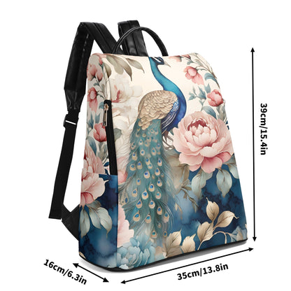 Peacock Chinoiserie Anti-theft Backpack