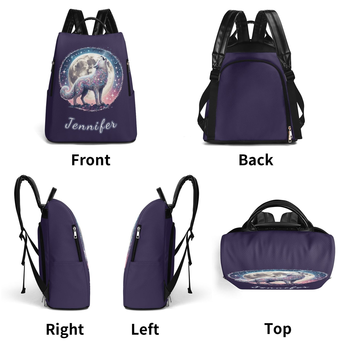 Personalized Wolf Anti-theft Backpack