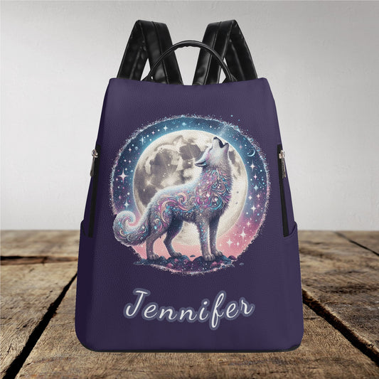 Personalized Wolf Anti-theft Backpack