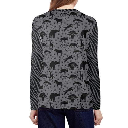 African Safari Animals Long Sleeve T-Shirt