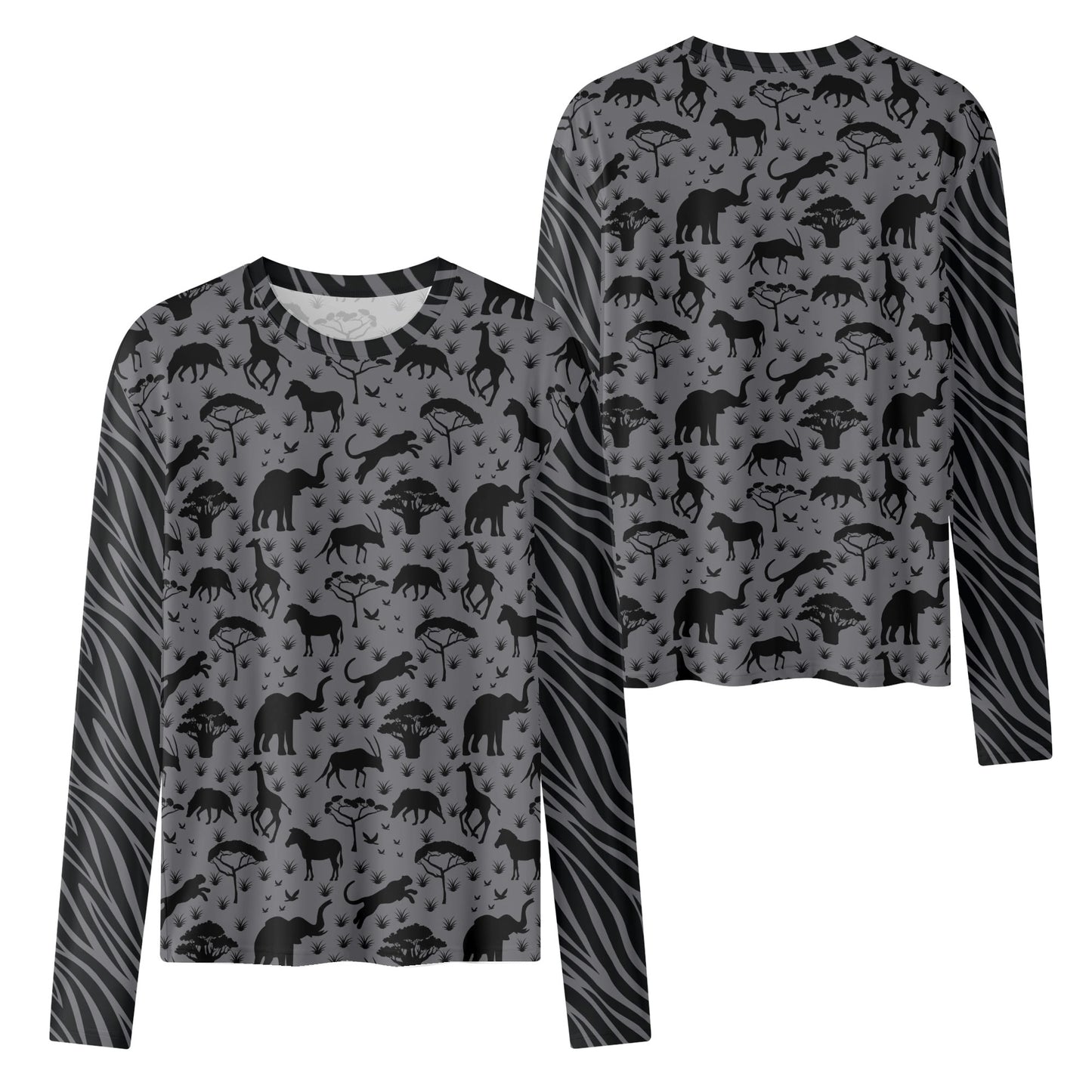 African Safari Animals Long Sleeve T-Shirt