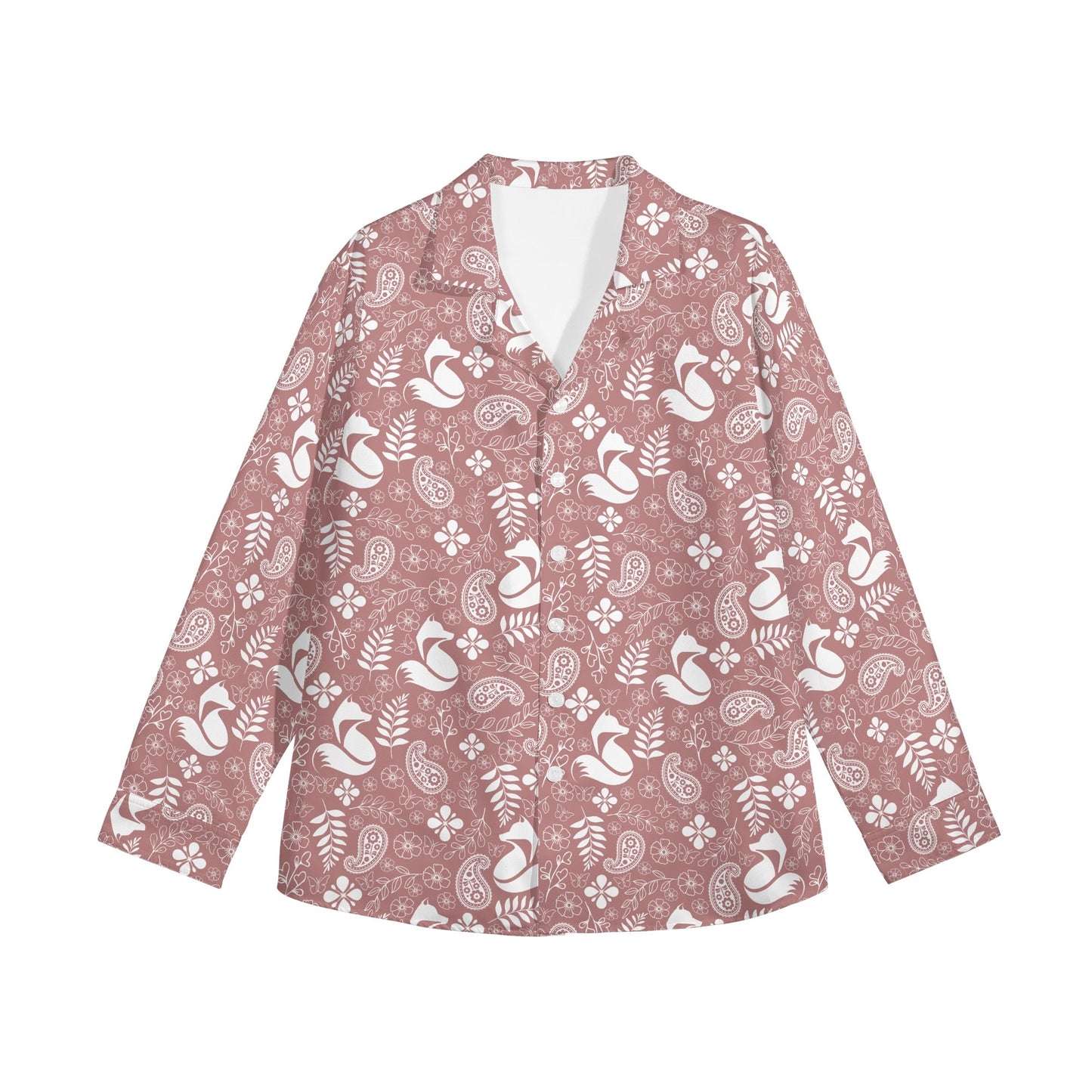 Fox and Floral Paisley Button Down Shirt