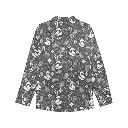 Fox and Floral Paisley Button Down Shirt