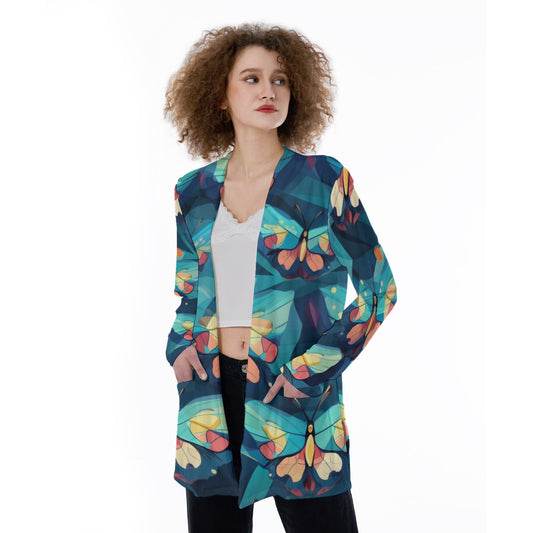 Butterfly Print Lightweight Cardigan - Eclectage